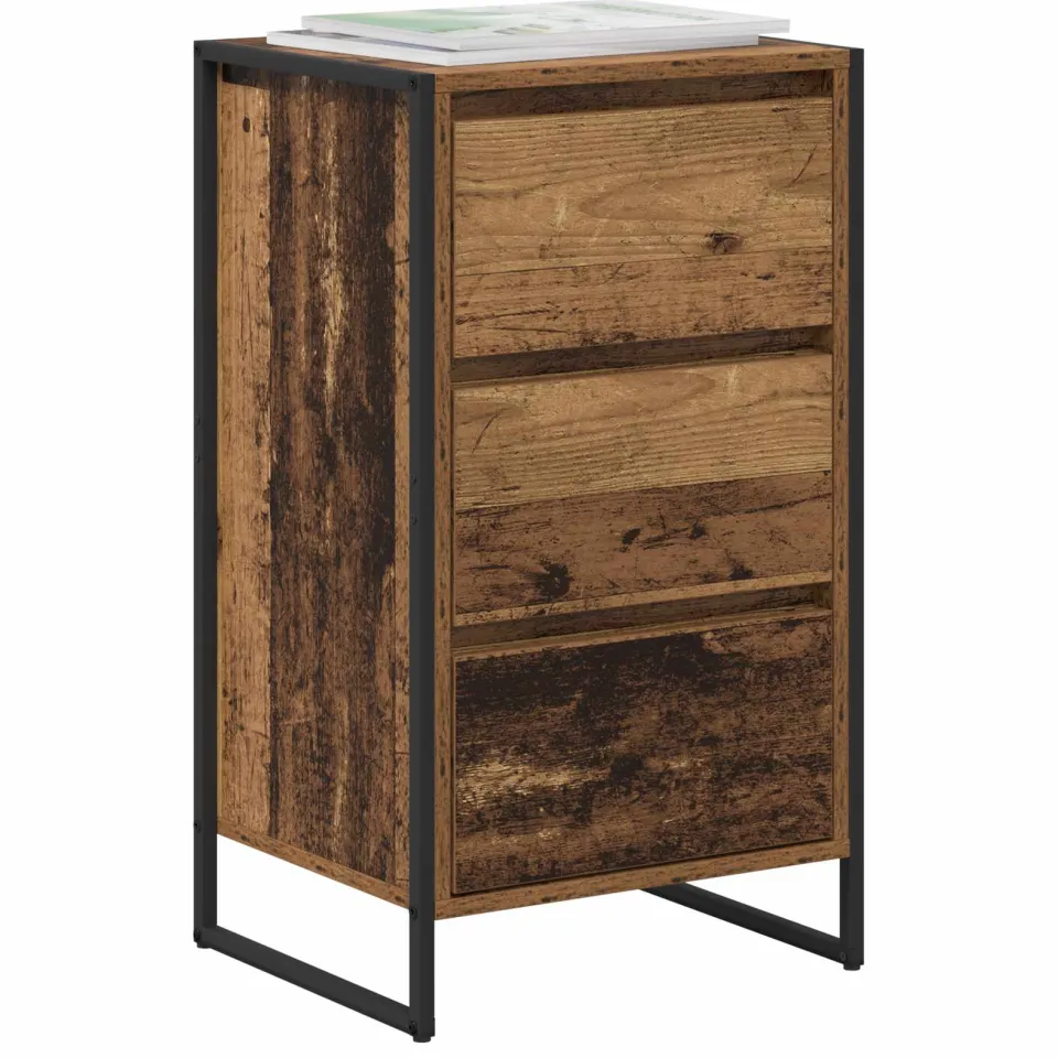 vidaXL Dressoir Oud Hout 43 x 36 x 75,5 cm Bewerkt hout Bruin