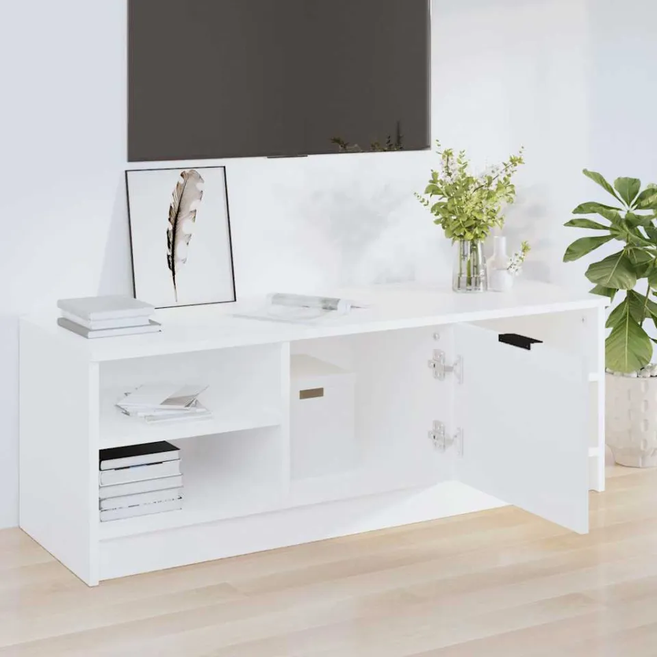 vidaXL Tv-meubel 102x35,5x36,5 cm bewerkt hout wit, foto 3