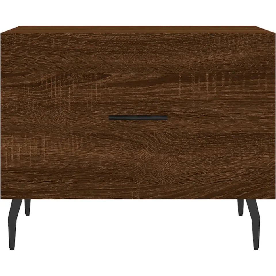 vidaXL Salontafels 2 st 50x50x40 cm bewerkt hout bruin eikenkleur, foto 4