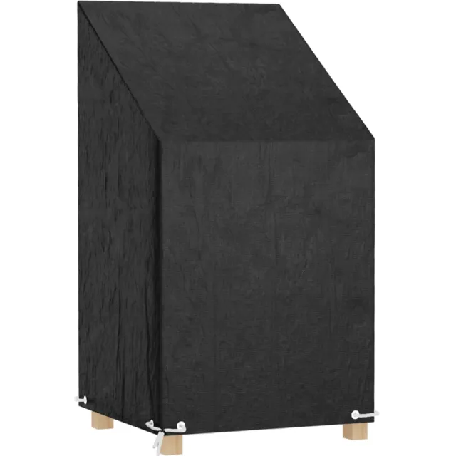 vidaXL Tuinstoelhoes met 8 oogjes 65x65x80/120 cm polyetheen Zwart