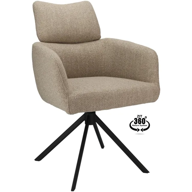 Wehkamp Home Isa armstoel taupe, foto 2