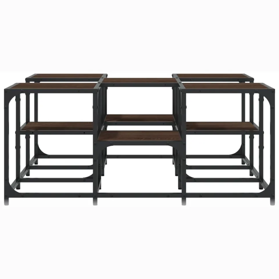 vidaXL Salontafel 91x91x40 cm bewerkt hout bruin eikenkleur
