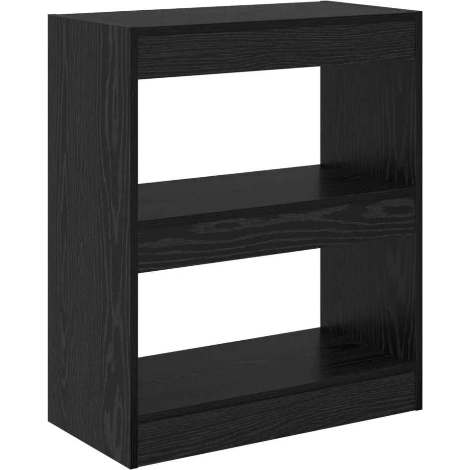 vidaXL Boekenkast 2-laags 60 x 30 x 72 cm Bewerkt hout Zwart Eiken, foto 3