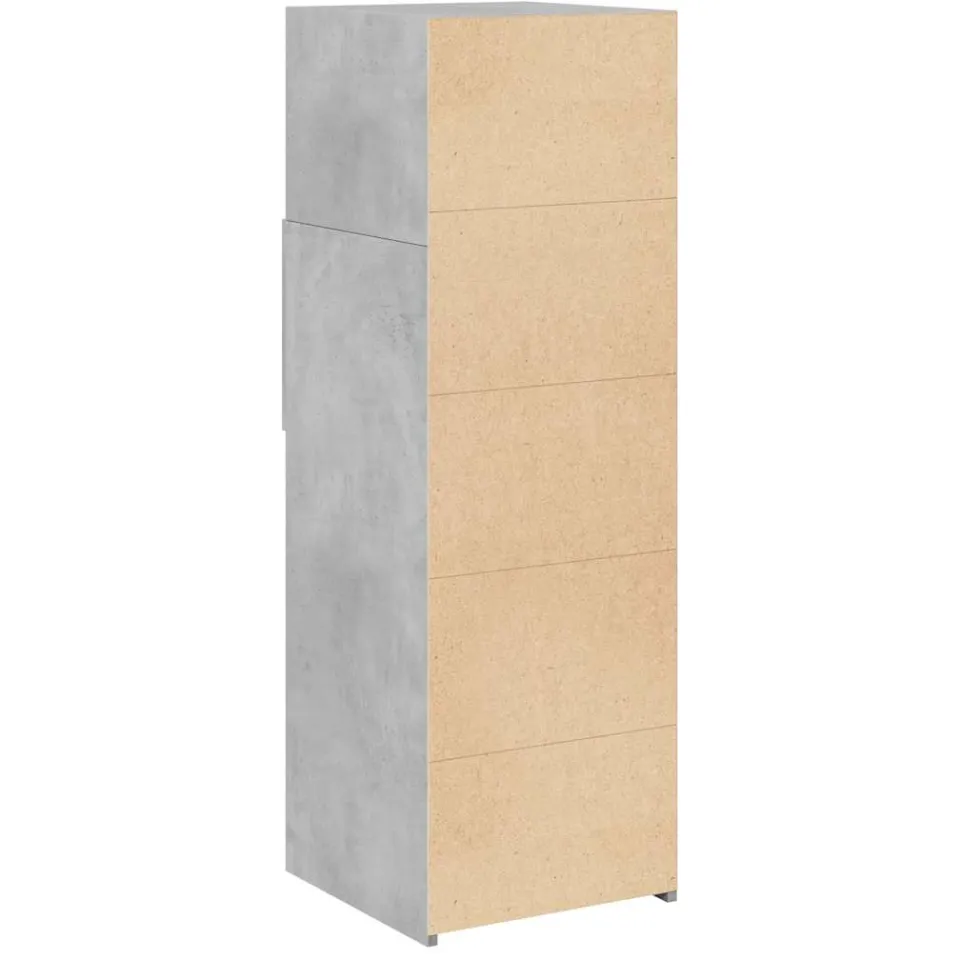 vidaXL Hoge kast 40x42,5x124 cm bewerkt hout betongrijs grijs, foto 4