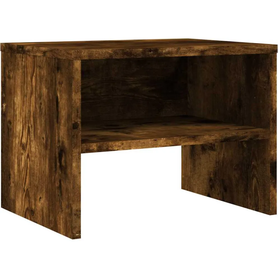 vidaXL Nachtkastjes 2 st 40x30x30 cm bewerkt hout gerookt eikenkleurig Bruin