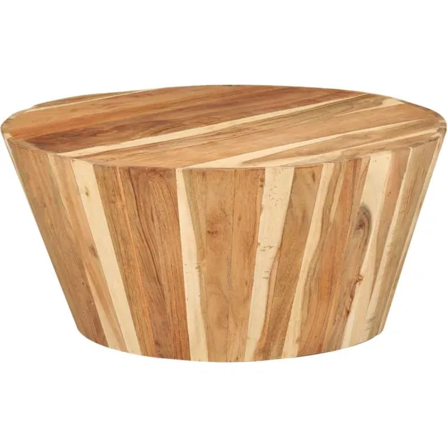 vidaXL Salontafel Ø65x31 cm massief acaciahout Bruin
