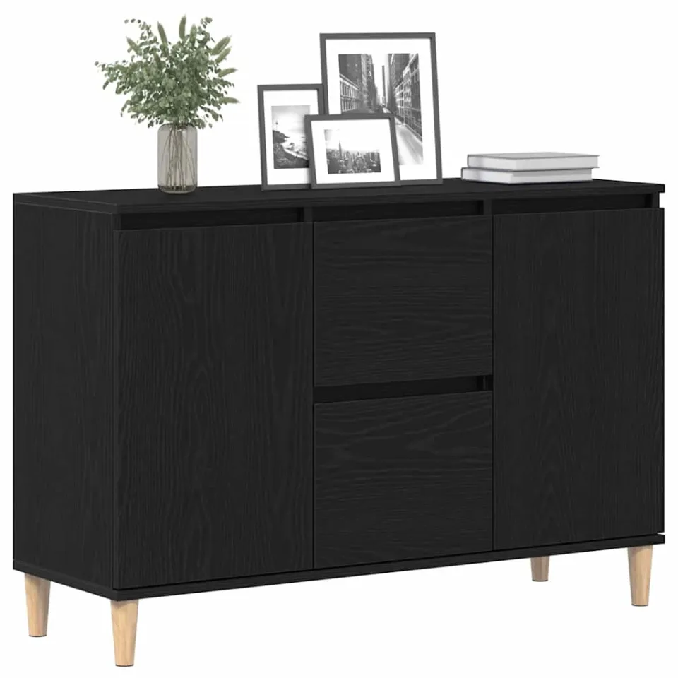vidaXL Dressoir Zwart 102 x 35 x 60 cm Bewerkt hout, foto 3