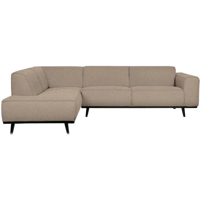 WOOOD Statement Hoekbank Links - Boucle - Beige - 77x274x210
