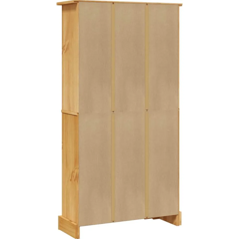 vidaXL Boekenkast grenenhout met 4 planken Corona-stijl 80x29x150 cm bruin, foto 3