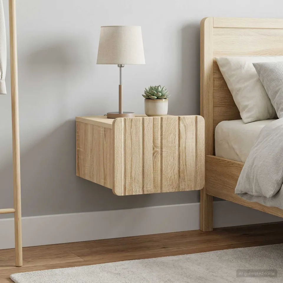 vidaXL Wandbeugel Bedkast 2 st Sonoma Eiken 33 x 34,5 x 24 cm, foto 4