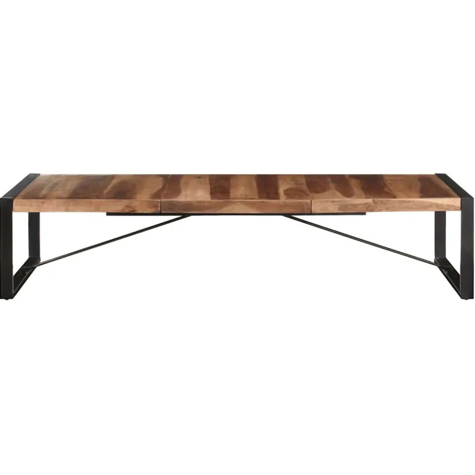 vidaXL Salontafel 180x90x40 cm massief hout bruin, foto 2
