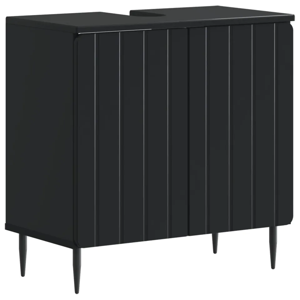 vidaXL Badkamer wastafelkast ZWOLLE Zwart 59,5 x 31,5 x 59 cm, foto 3