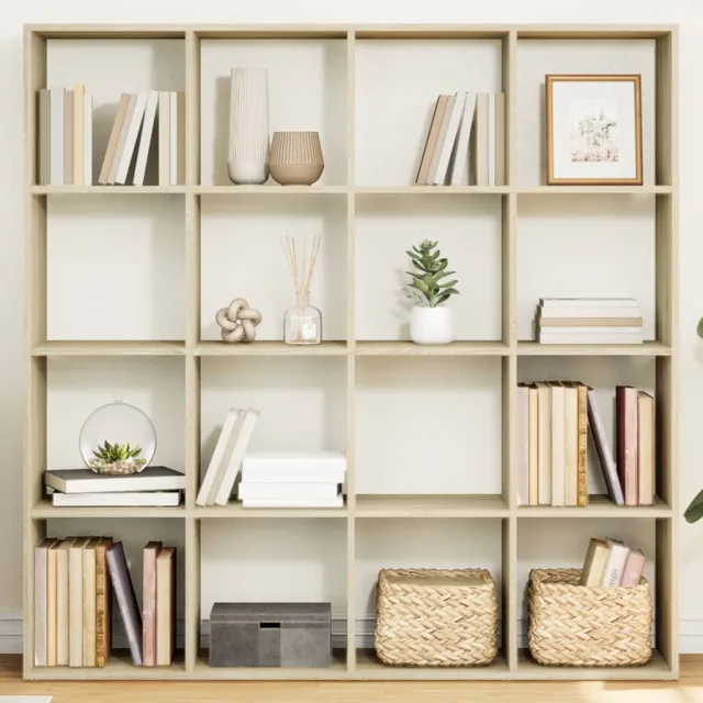 vidaXL Boekenkast 137,5x29x137,5 cm bewerkt hout sonoma eikenkleurig, foto 2