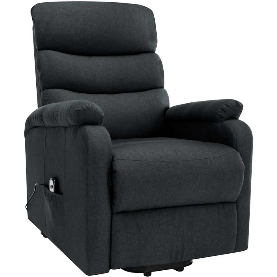 vidaXL Sta-op-massagestoel stof donkergrijs grijs, foto 2