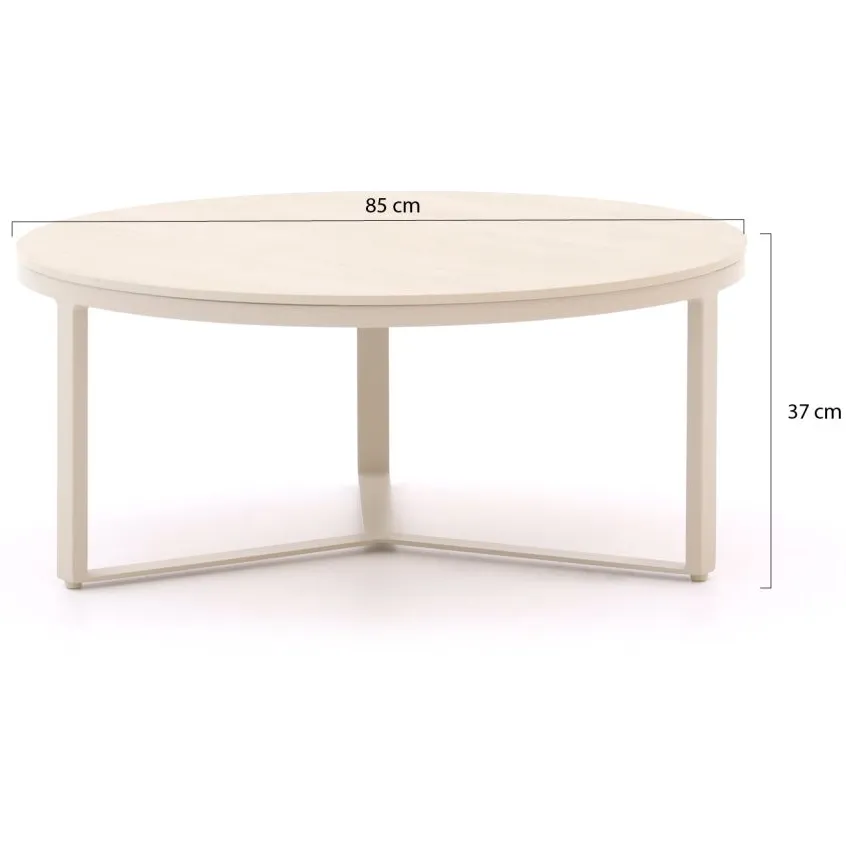 Bellagio tuinmeubelen Bellagio Ficarolo lounge tuintafelset ø85cm(h:35cm)/ø65cm (h:30cm) taupe, foto 3