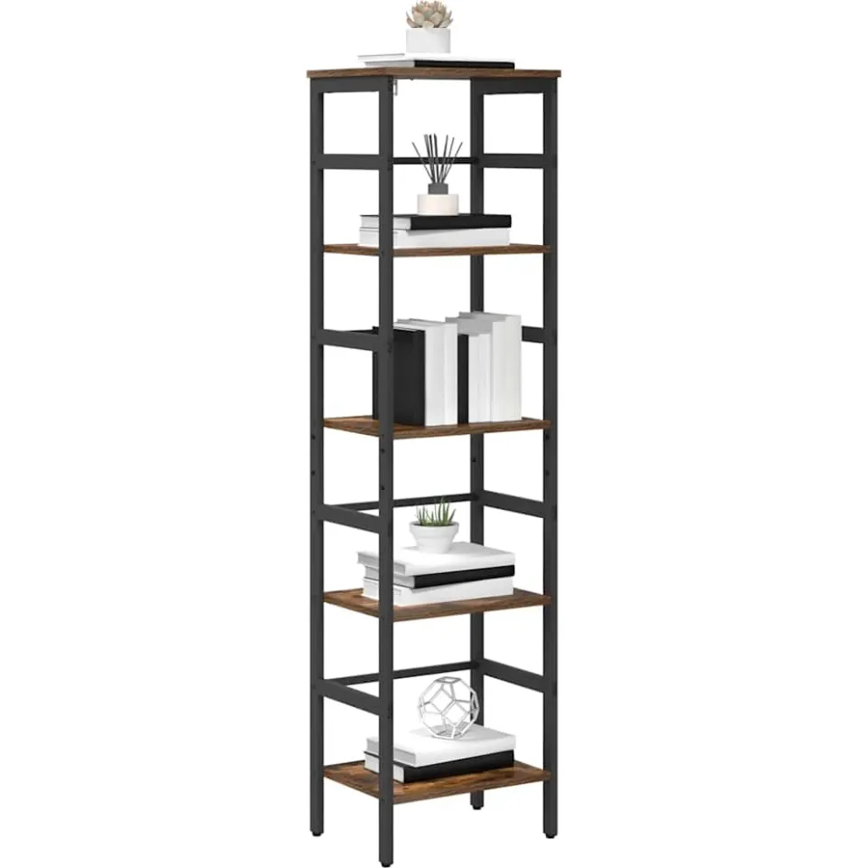 vidaXL Boekenkast 4-laags 40 x 29,5 x 149 cm Bewerkt hout bruin
