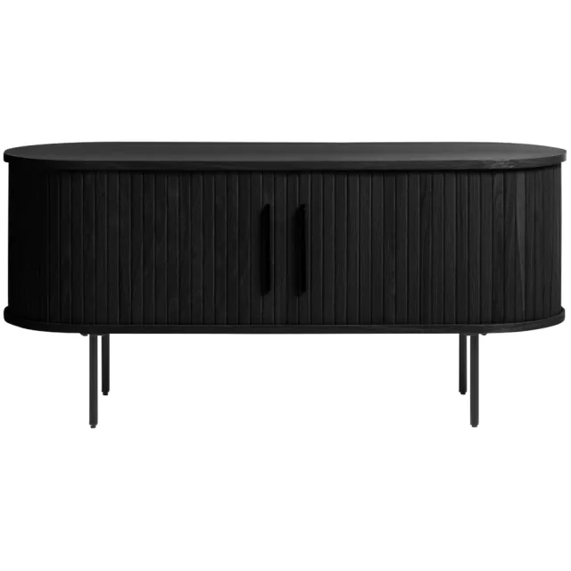 Olivine Lenn houten tv meubel zwart - 120 x 40 cm