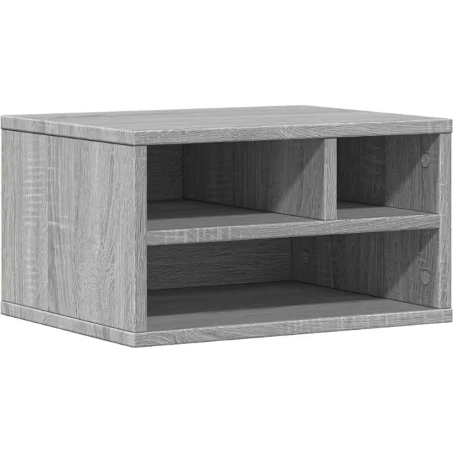 vidaXL Printerkastje - 40x32x22,5 - cm - bewerkt - hout - grijs - sonoma - eiken grijs sonoma eiken