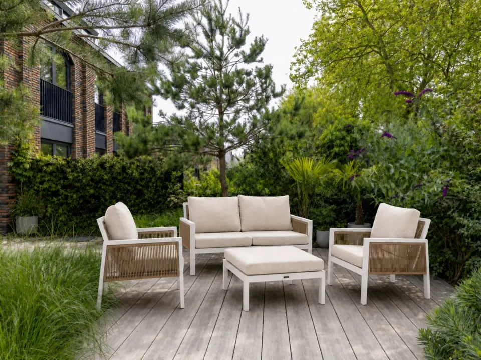 Manifesto Furniture Manifesto Alzano stoel-bank loungeset 4-delig taupe, foto 3