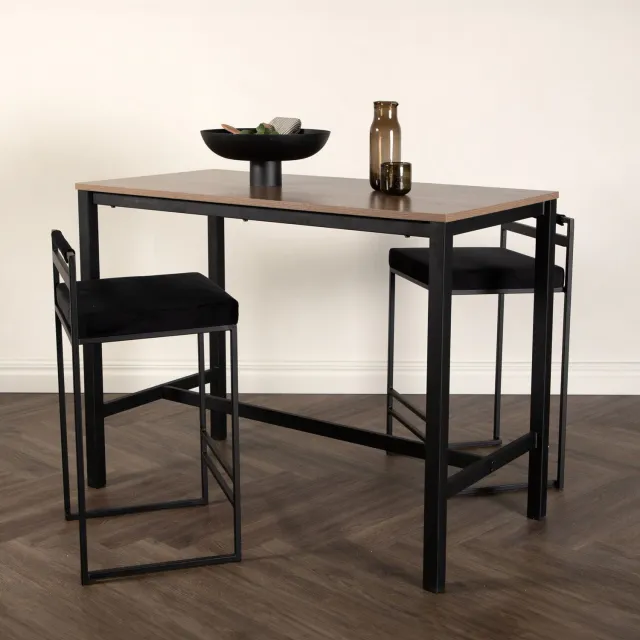 Nohr Bartafel 'Natividad' 120 x 60cm, kleur Walnoot