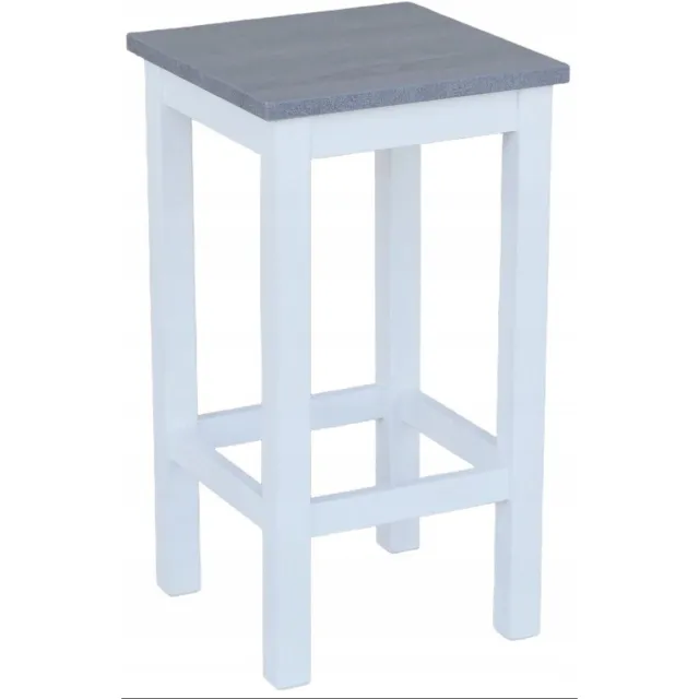 Metdrew Hoge Bar Kruk 60cm Wit/Beton - Stijlvol & Modern