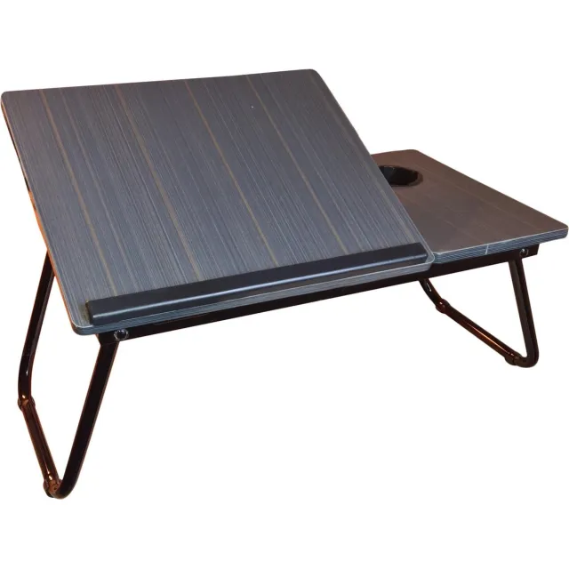 SIEPS Laptoptafel Verstelbaar - Bedtafel - Laptophouder - Bedtafeltje - Tot 17 Inch - Inklapbaar - Laptopstandaard - Tablethouder - Met Bekerhouder Zwart