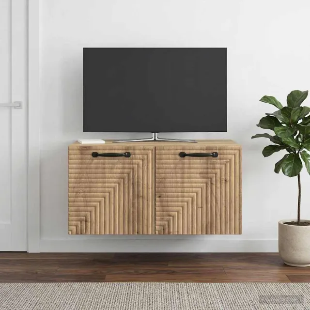 vidaXL Wandbeugel TV-kast 59,5 x 41 x 30 cm Artisanaal eiken Bruin