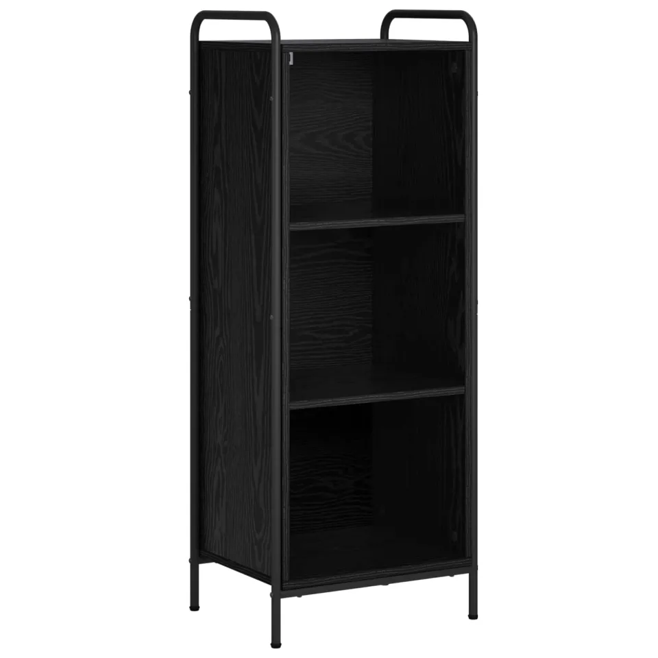 vidaXL Boekenkast 55,5 x 33 x 174 cm Bewerkt hout Zwart eiken, foto 3
