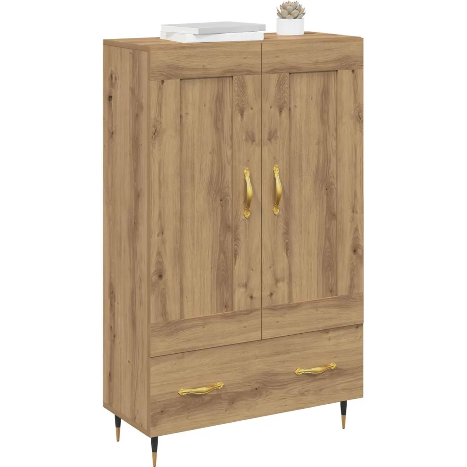 vidaXL Highboard Artisan Eiken 69,5 x 31 x 115 cm Bewerkt hout