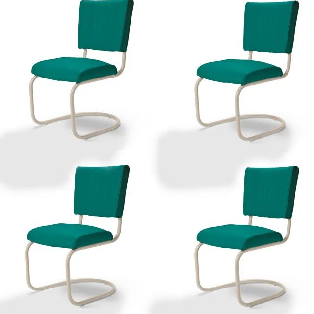 Bel Air Retro Fifties Furniture Prospect MP OffWhite Petrol Set van 4