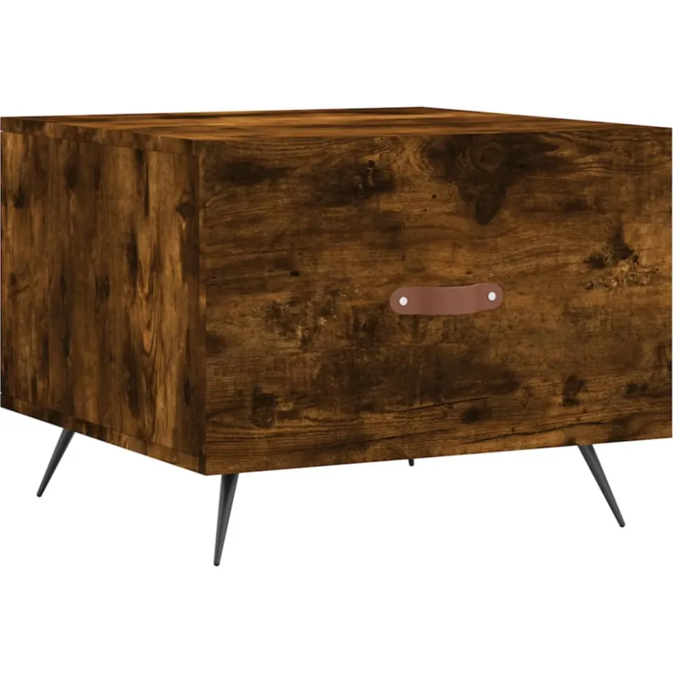 vidaXL Salontafel 50x50x40 cm bewerkt hout gerookt eikenkleurig, foto 3