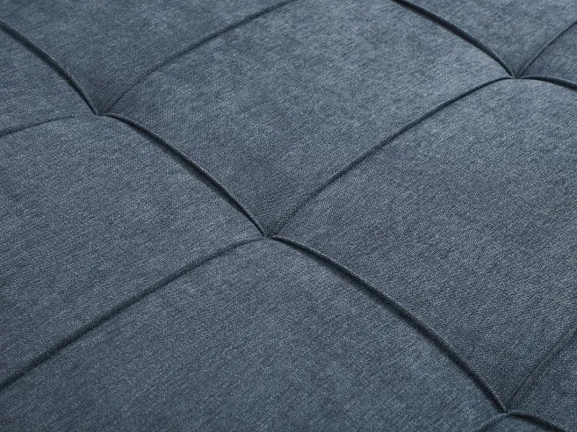 Vente-unique Uitklapbare fauteuil 110 cm in blauw stof CHILA