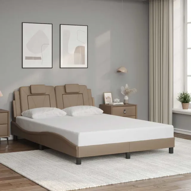 vidaXL Bedframe "Viana" zonder matras cappuccinokleurig 120x200 cm Bruin