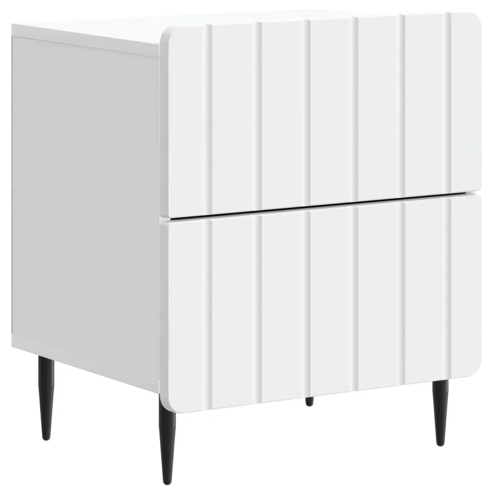 vidaXL Nachtkastje met lade Wit 43 x 34,5 x 49,5 cm Bewerkt hout, foto 3