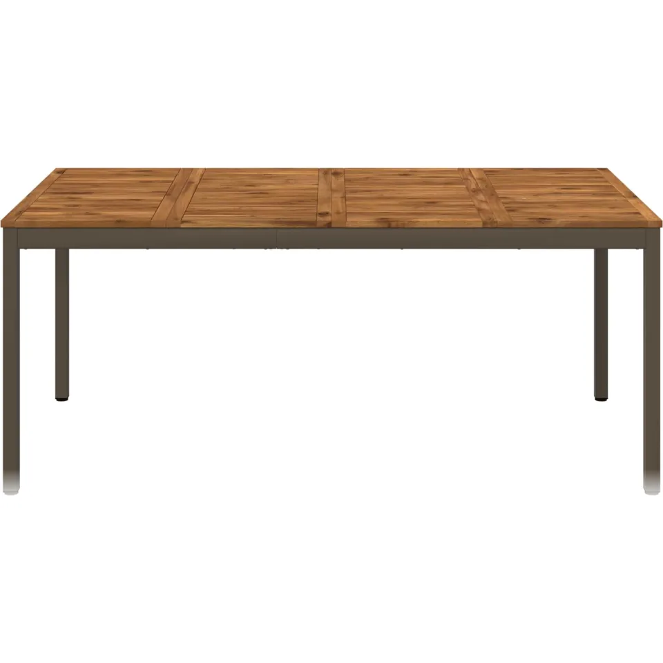vidaXL Tuindiner tafel NAARDEN Natuurlijk en Koffie 180 x 88,5 x 75 cm Bruin