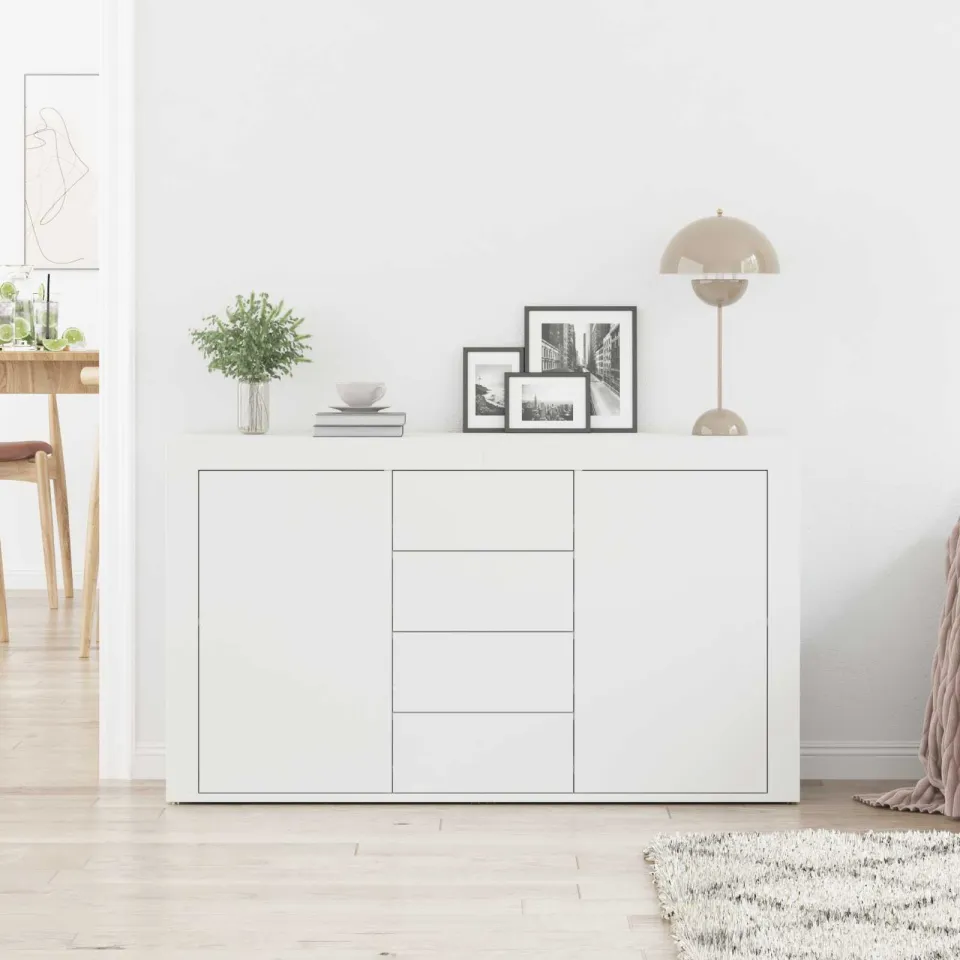 vidaXL Dressoir Wit 120 x 36 x 69 cm Bewerkt hout, foto 3
