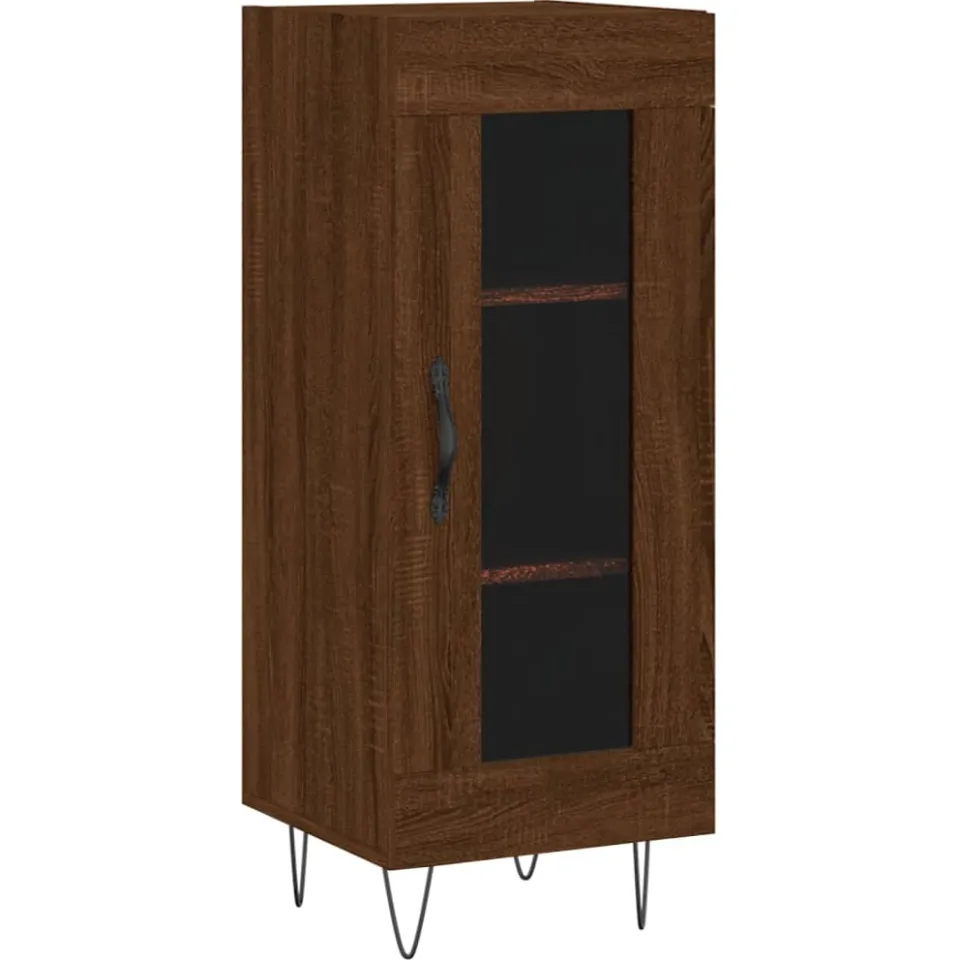 vidaXL Dressoir 34,5x34x90 cm bewerkt hout bruin eikenkleur, foto 3