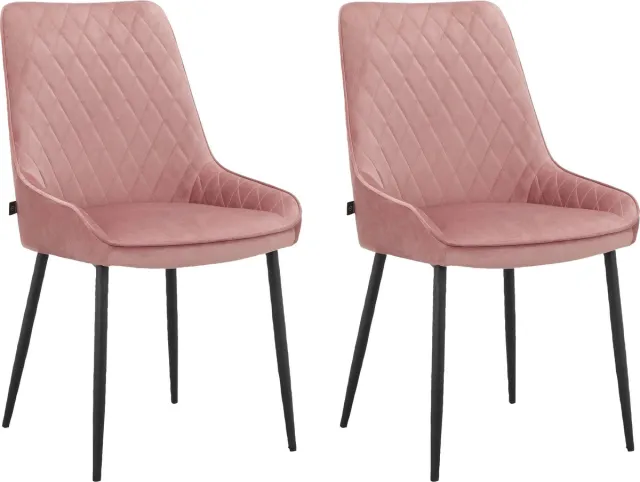 Notio Living Maya-Eetkamerstoel - 2 Pack - Rose Rood