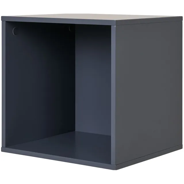 Artichok Frenkie vierkanten houten wandplank donkergrijs - 34 x 34 cm