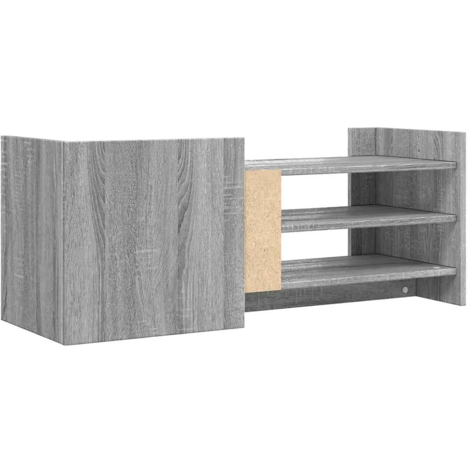 vidaXL Tv-meubel 100x35x40 cm bewerkt hout grijs sonoma eikenkleurig, foto 4