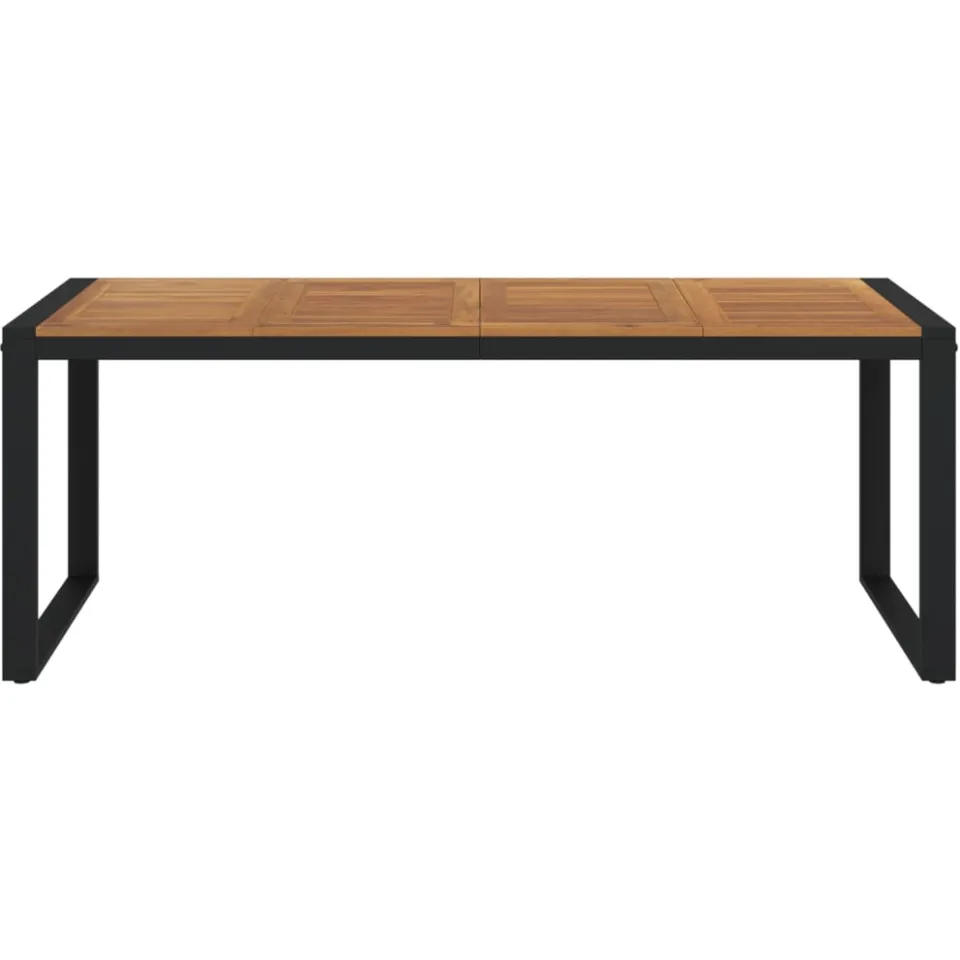 vidaXL Tuintafel met U-vormige poten 200x90x75 cm massief acaciahout Bruin