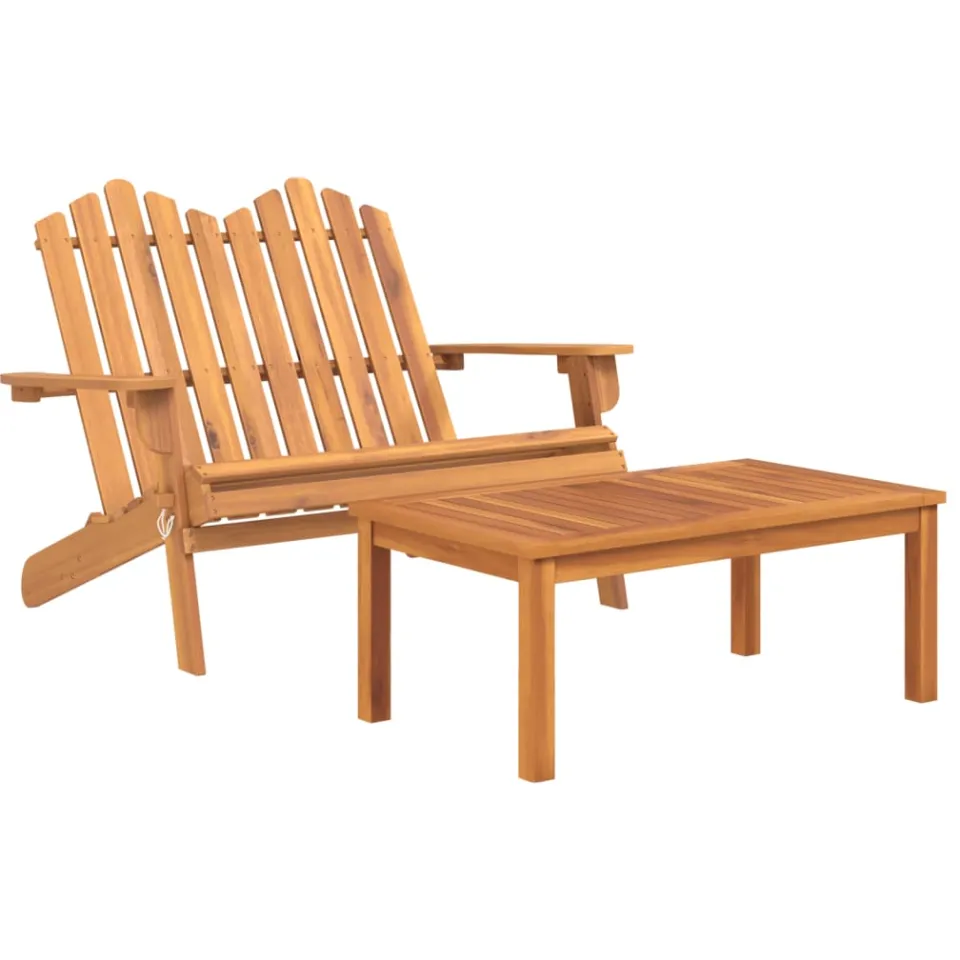 vidaXL 4-delige Loungeset Adirondack massief acaciahout bruin, foto 3
