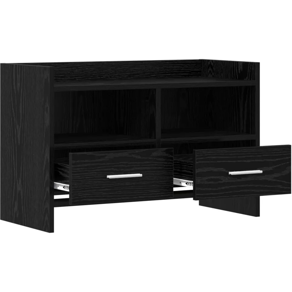 vidaXL TV-kast 71,5 x 33 x 47 cm Zwart eiken Bewerkt hout, foto 4
