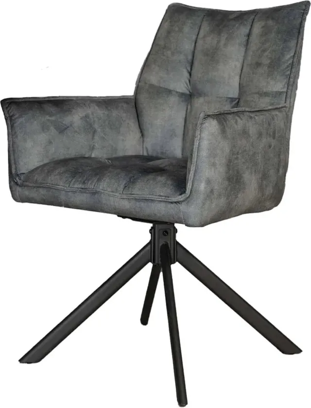 Starfurn Eetkamerstoel Dani | Velvet Light Blue Blauw