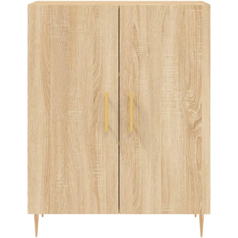 vidaXL Dressoir 69,5x34x90 cm bewerkt hout sonoma eikenkleurig