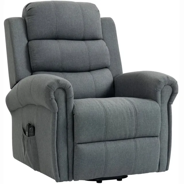 GranMaison Massagestoel - Relaxfauteuil - Zetel - 1 persoons - Met armleuning - Zeer comfortabel - Elektrisch - Grijs
