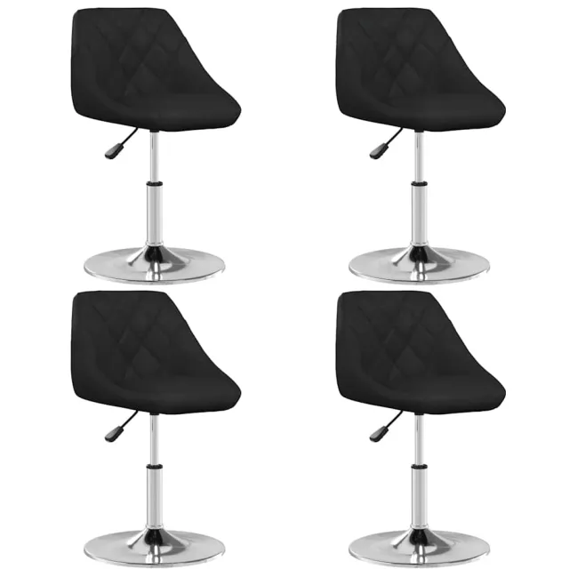 vidaXL Eetkamerstoelen 4 st kunstleer zwart