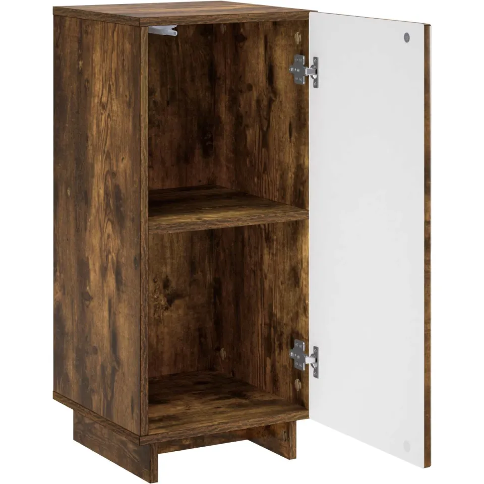 vidaXL Dressoir Gerookt eiken 33,5 x 34,5 x 75 cm Bewerkt hout, foto 3