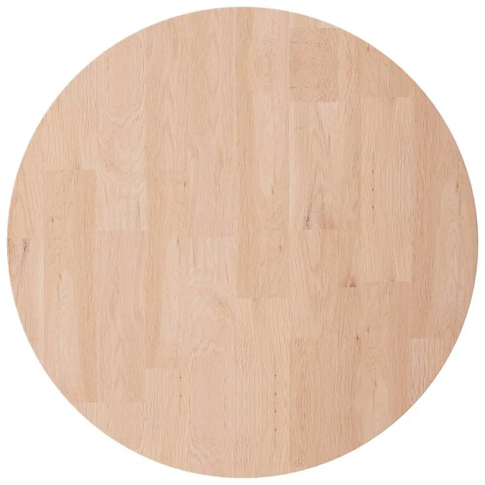 vidaXL Tafelblad rond Ø40x4 cm onbehandeld massief eikenhout, foto 2