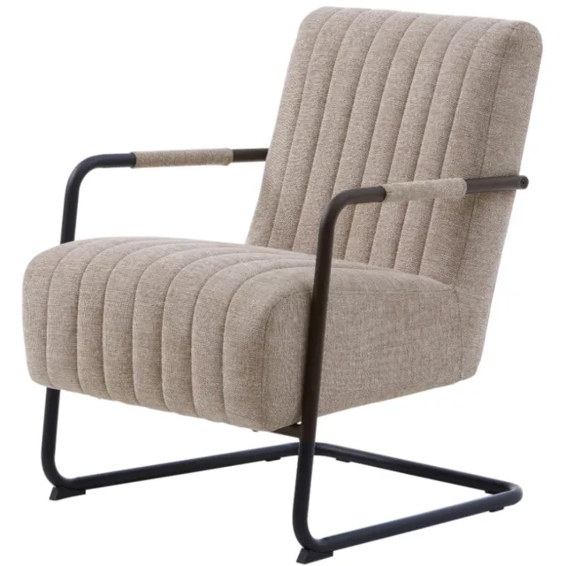 Giga Living Fauteuil Stof/Metaal Zandkleur - Incl. Armleuning - Trout - Giga Living